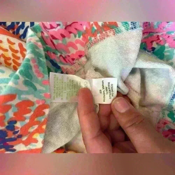 Lilly Pulitzer UPF 50+ Tammy French Terry Dress Pink Style# 81656 - Picture 7 of 8